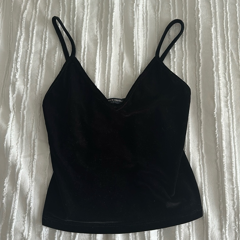 BRANDY MELVILLE VELVET BLACK TANK